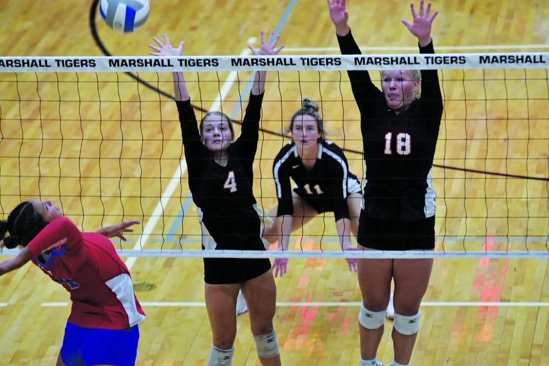 PREP VOLLEYBALL No. 1 Marshall gets past TMB in sweep News, Sports
